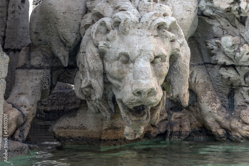 Roma, Fontana dei Quattro Fiumi (part.) © Gian Paolo Tarantini