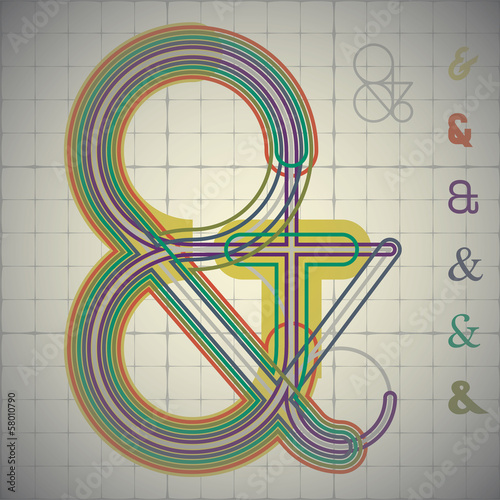 Ampersands anatomy and structure. photo