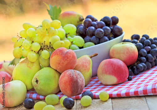 Fresh organic fruits