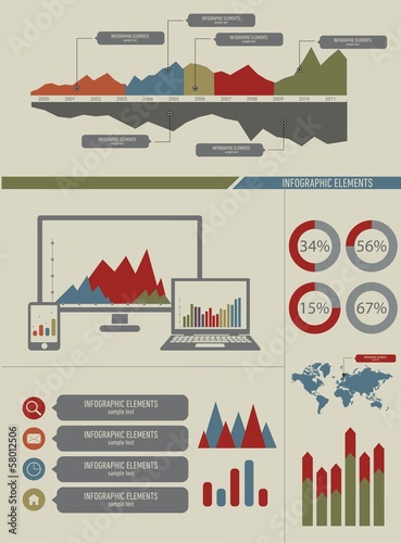 Infographics options banner. Vector design.