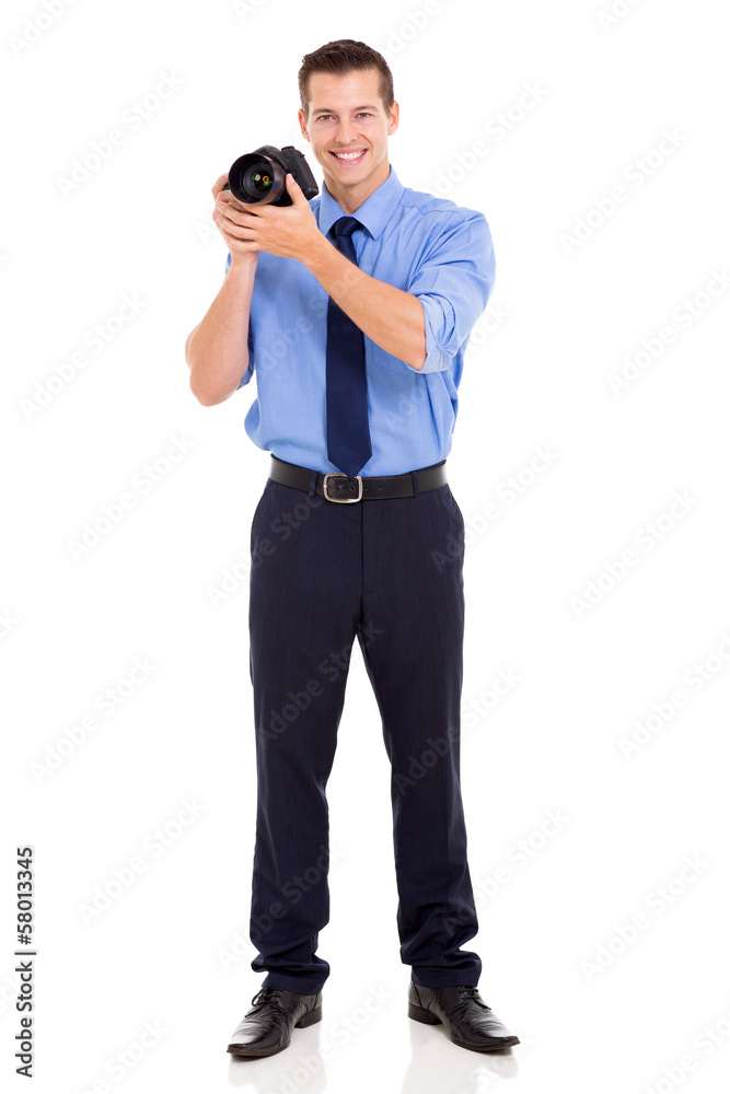 young photographer in studio young photographer in studio