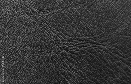 Closeup of seamless black leather texture