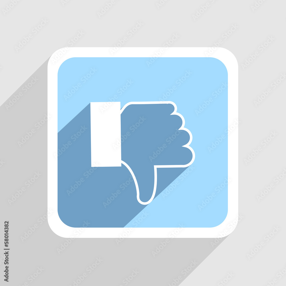 Fototapeta premium Vector blue icon on gray background. Eps10