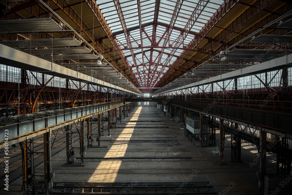 Industrial interior of an old factory Industrial interior of an old factory