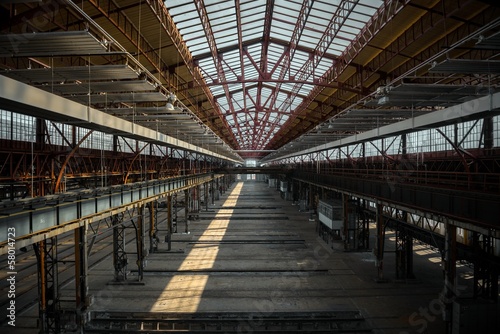 Industrial interior of an old factory