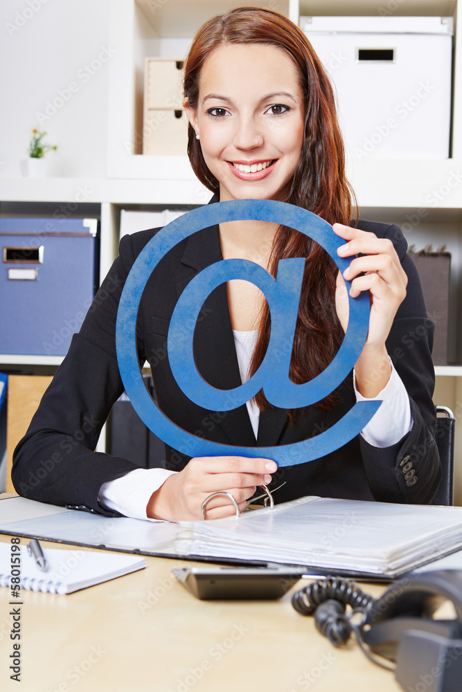 Frau mit im Büro Stock Photo Adobe Stock
