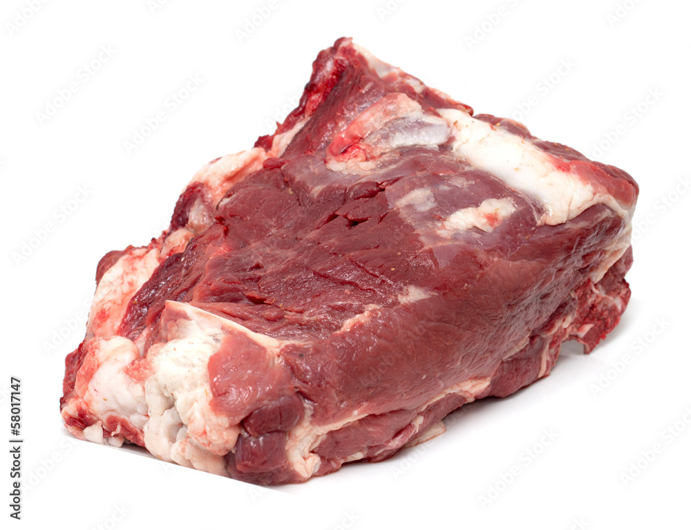 fresh meat on white background