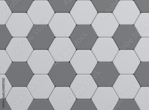 gray color tone hexagonal tiles. © Samran