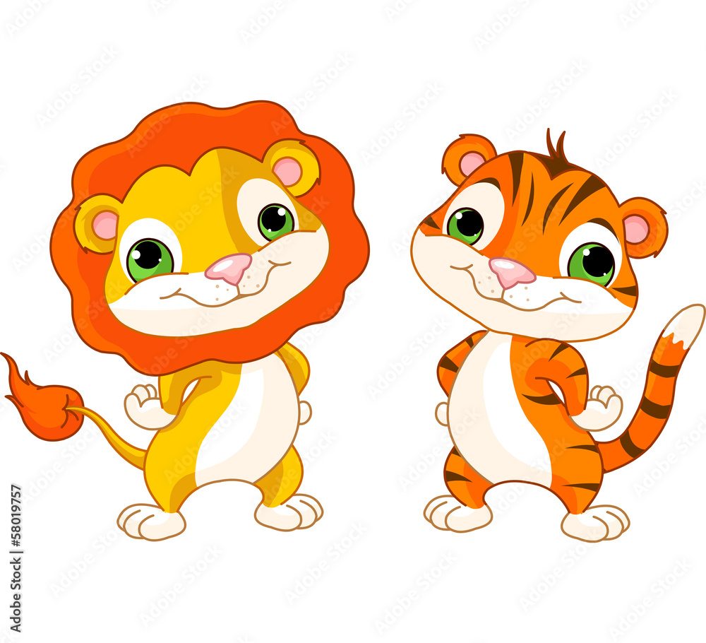 Naklejka premium Cute animal characters