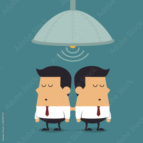 Cloning machine of businessmen, Business concept