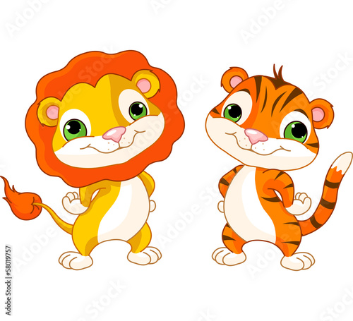 Fototapeta Naklejka Na Ścianę i Meble -  Cute animal characters