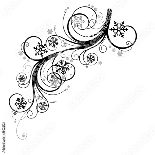 winter background with snowflakes