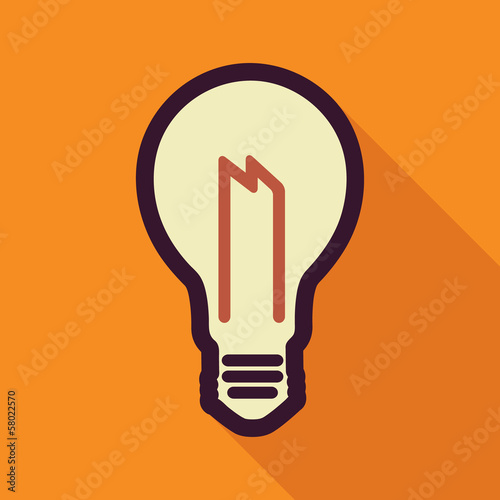 Light bulb retro poster, energy and light concept