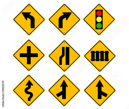 Road Sign set.vector Free Download Road Sign set.vector - GFXLoad