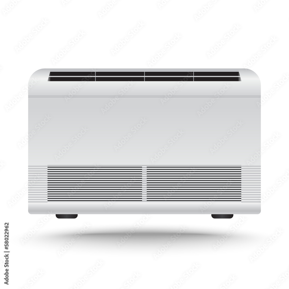 3D Realistic air conditioner vector on isolated white background Stock ...