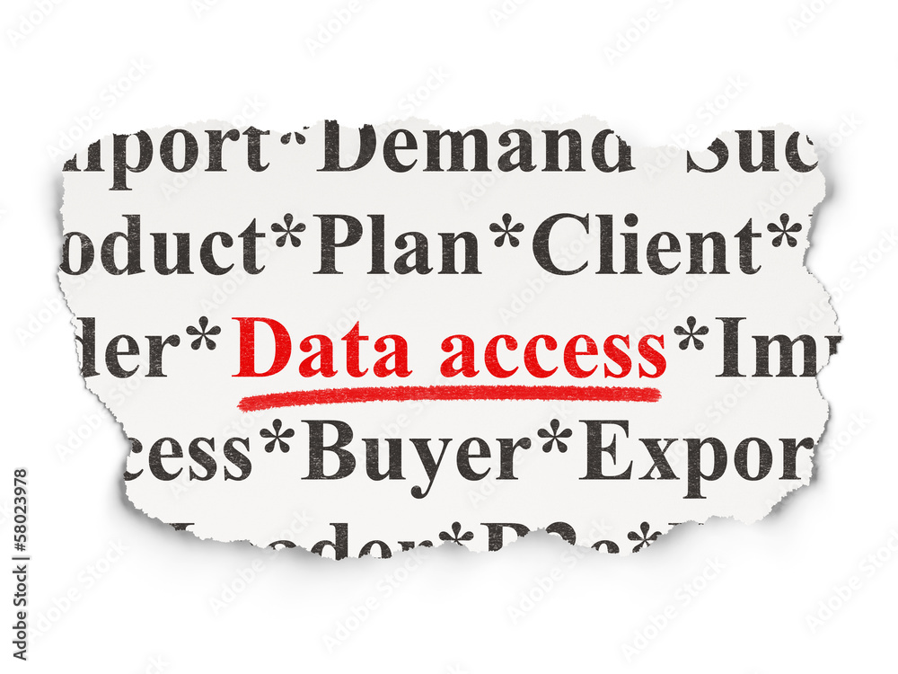 Information concept: Data Access on Paper background Information concept: Data Access on Paper background
