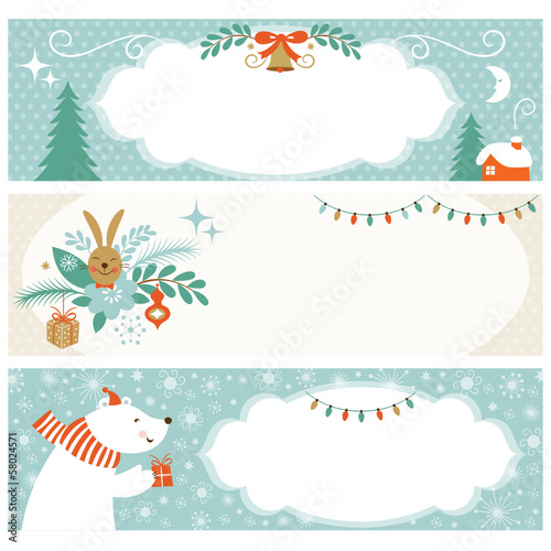 Christmas horizontal banners