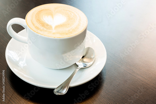 latte coffee heart
