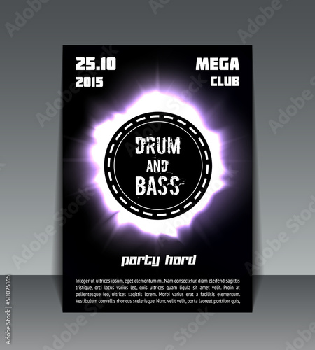 drum and bass party flyer