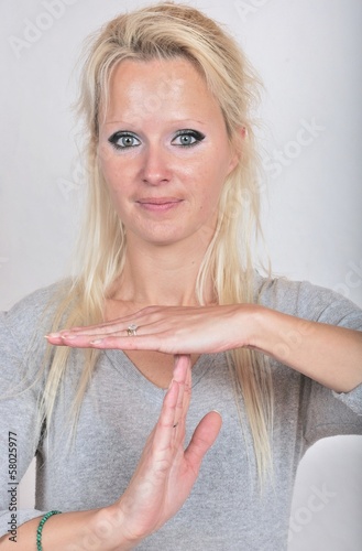 break time hand gesture photo
