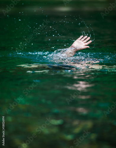 Hand of Someone Drowning and in Need of Help © aetb