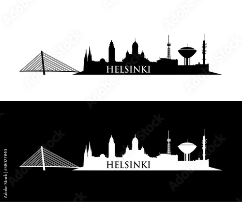 Canvas Print Helsinki skyline