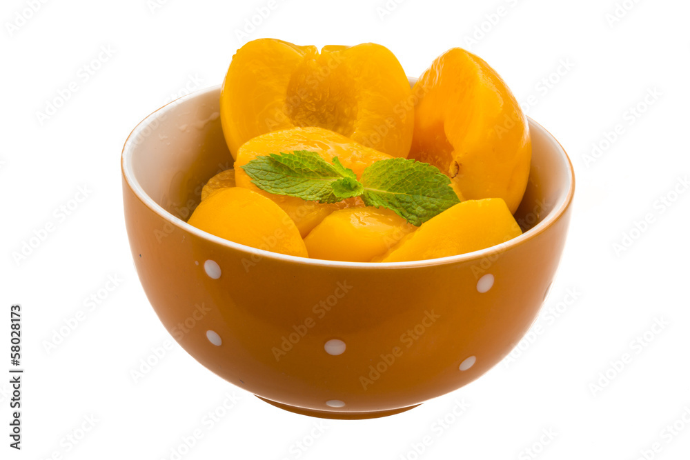 Marinated peaches