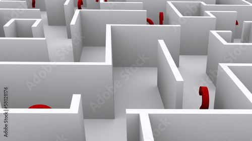 Question marks in the maze