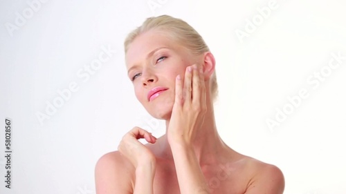 beautiful women face beauty care