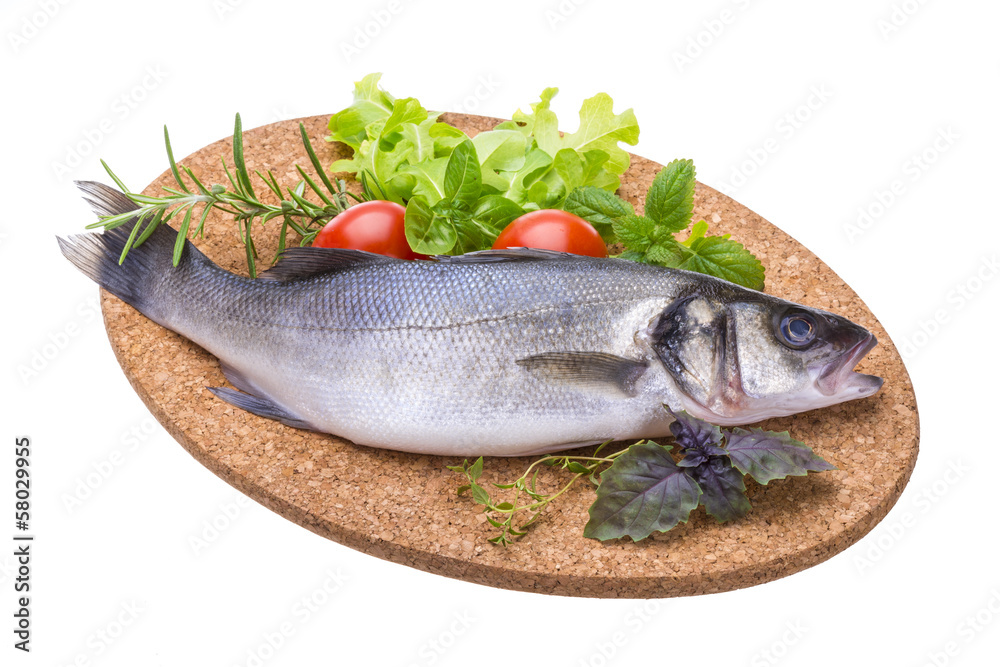Raw seabass