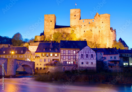 Typical German medieval castle: Runkel, Hesse, Germany.