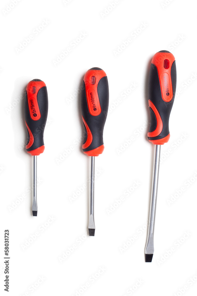 Set of slotted and phillips screwdrivers Set of slotted and phillips screwdrivers