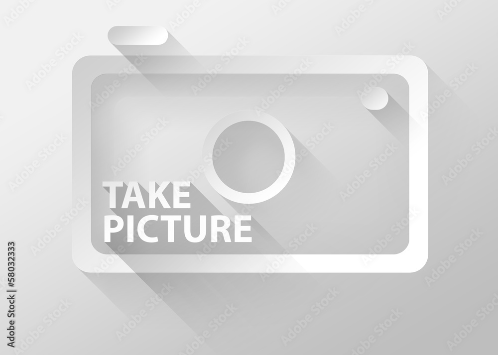 Take picture camera icon 3d illustration flat design Take picture camera icon 3d illustration flat design