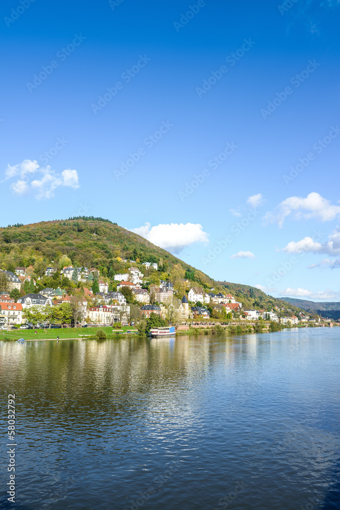 view to old town of Heidelberg