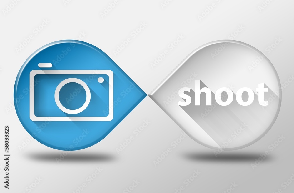 Photo shoot camera concept 3d illustration flat design Photo shoot camera concept 3d illustration flat design