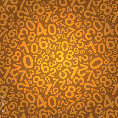 orange number background
