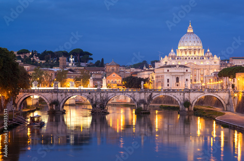 St. Angel Bridge and St. Peter's Basilica, Rome