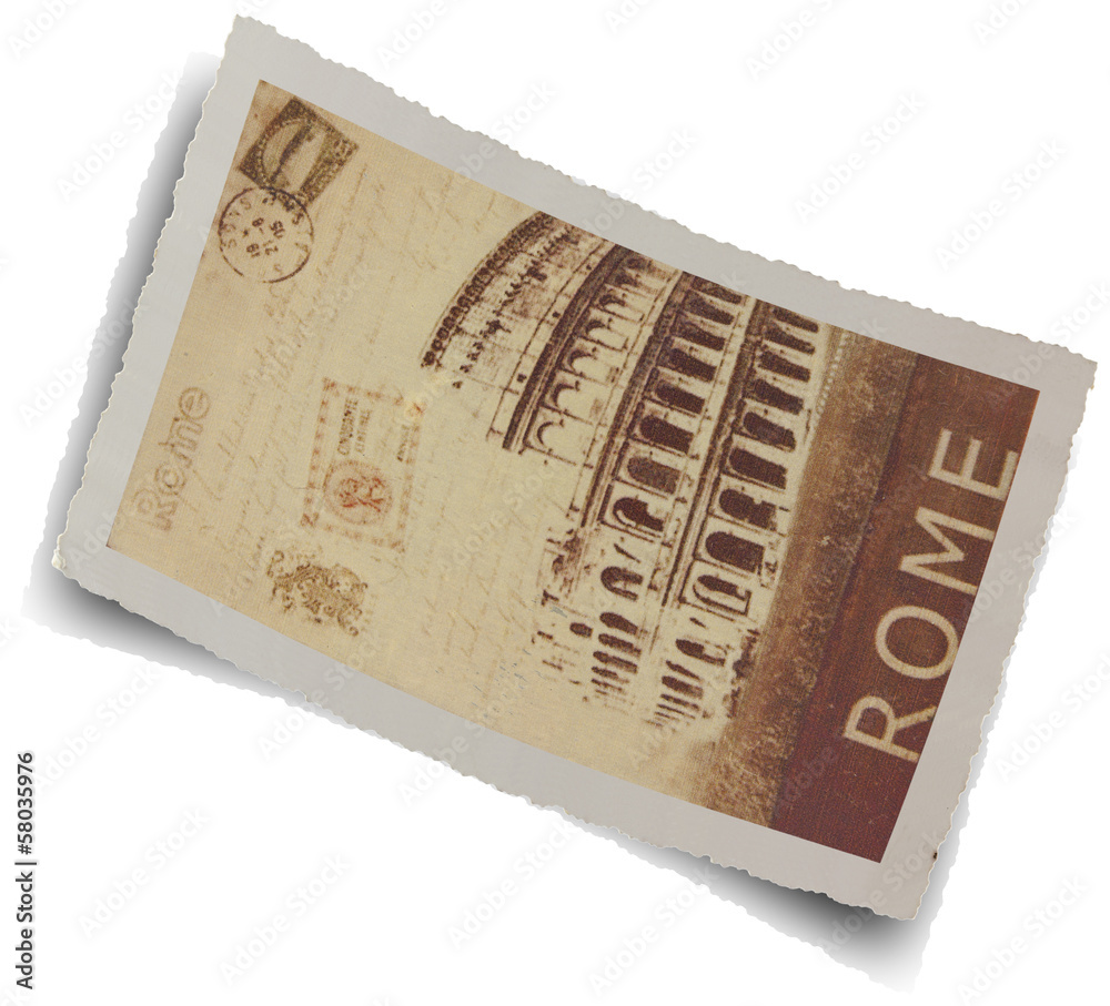 Obraz premium carte postale ancienne de Rome, Italie