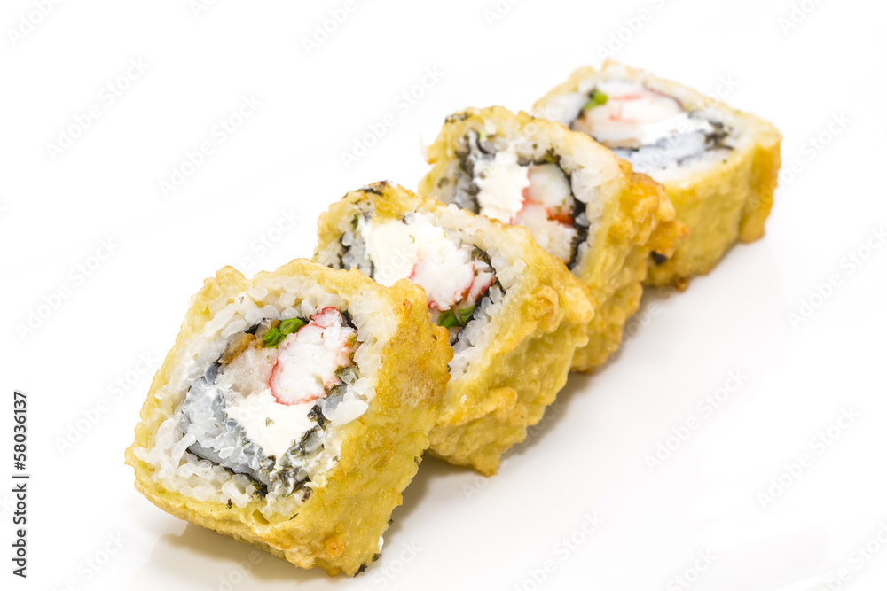delicious seafood sushi at a Japanese restaurant delicious seafood sushi at a Japanese restaurant