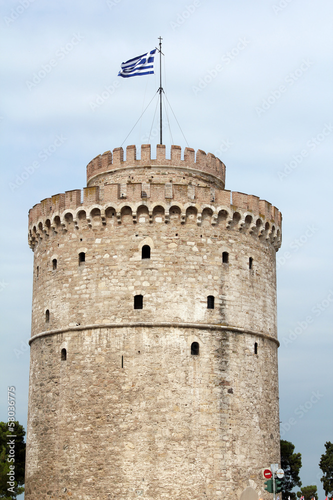 Thessaloniki famous landmark white tower