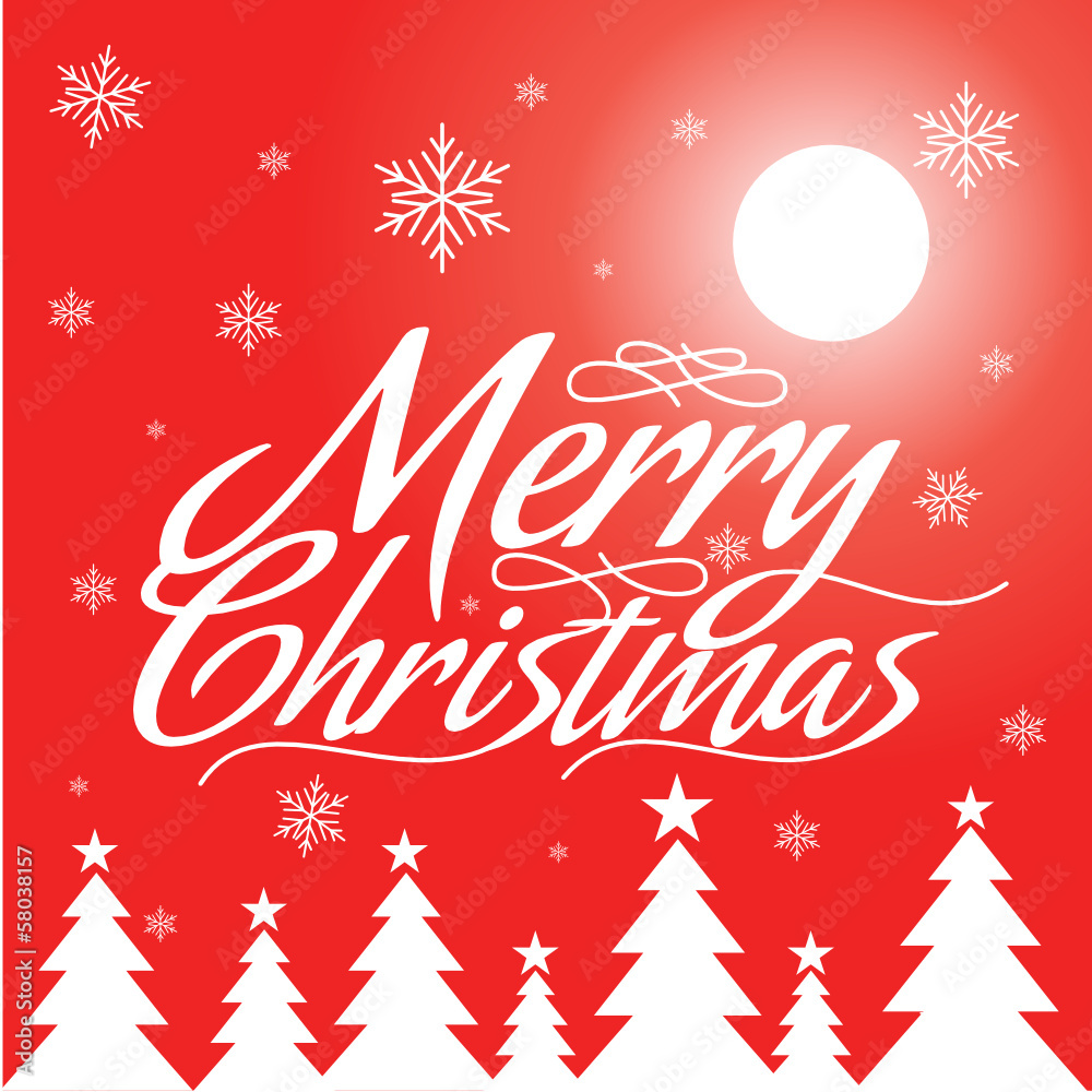 Christmas Greeting Card and text with Vector Background 2