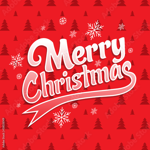 Christmas Greeting Card and text Vector  Red Background 3