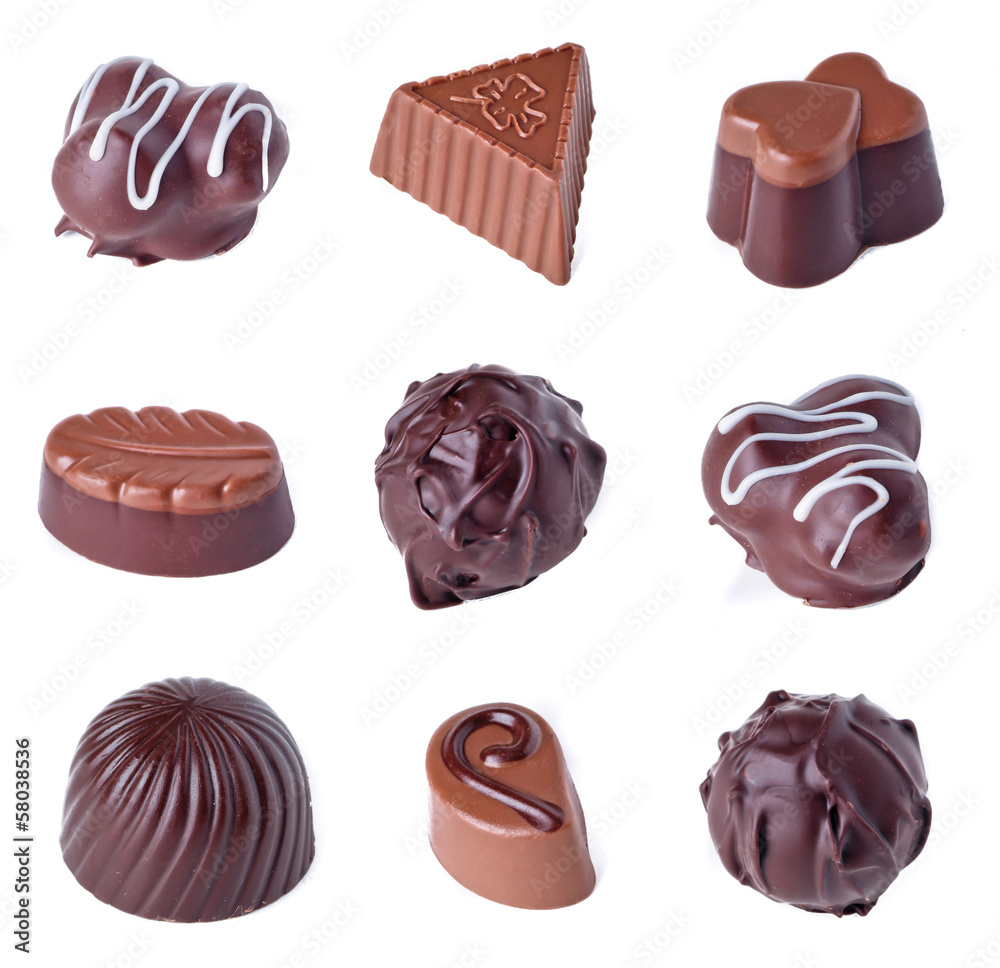 Obraz premium chocolate isolated on white background