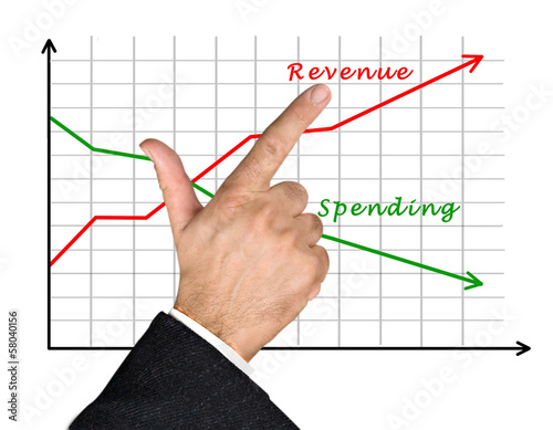 Graph of revenue and spending