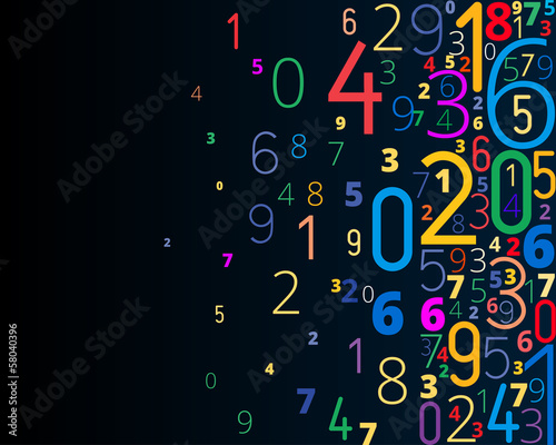 Vector background from numbers
