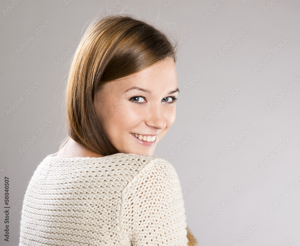 Beautiful woman in sweater Beautiful woman in sweater