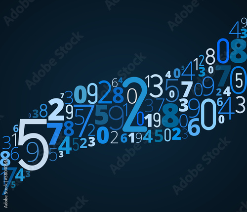 S-shape, vector font from numbers