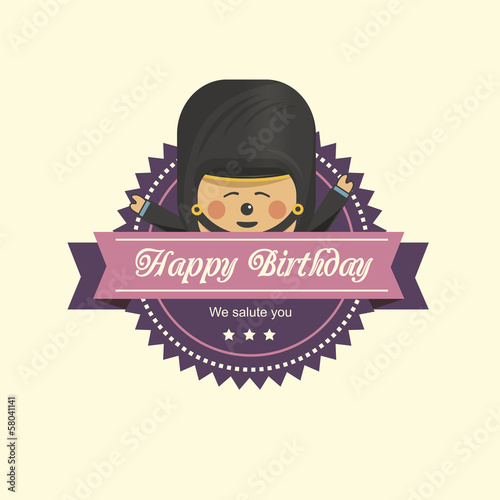 Soldier birthday label photo