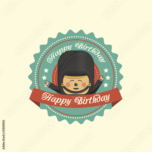 Soldier birthday label photo