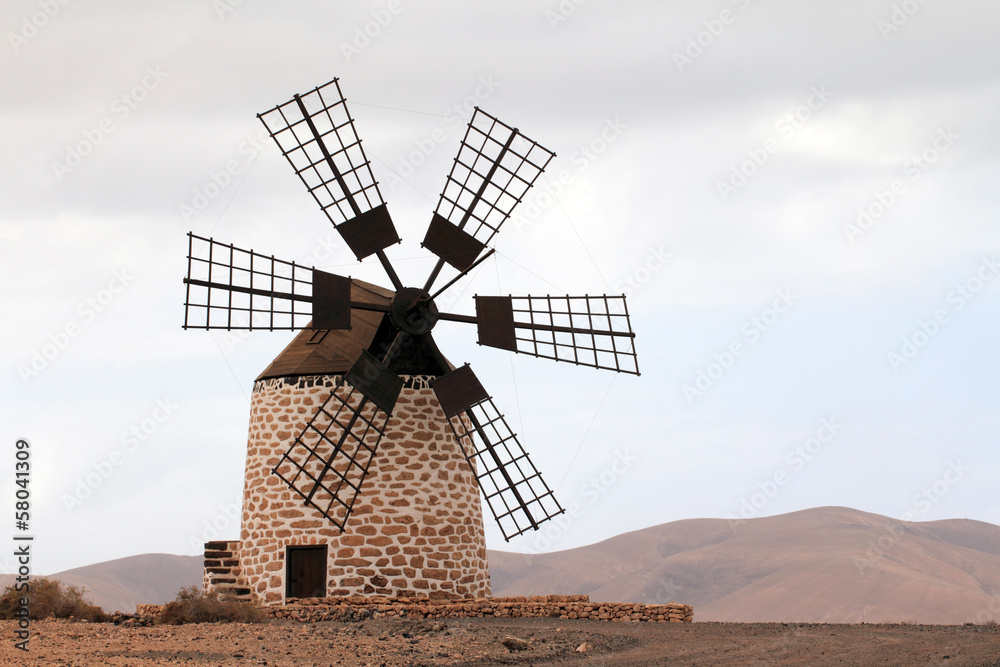 Moulin de Puesta del sol de Tefia  (Fuerteventura - Espagne)